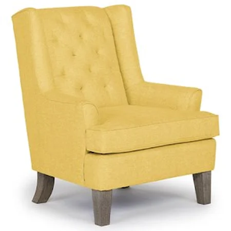 Rebecca Wing Chair with Tufted Back